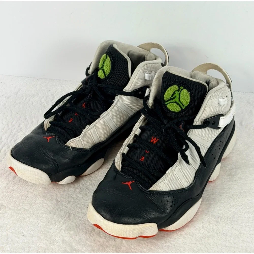 Nike Air Jordan 6 Rings White Black Red Green 2020 Sneakers Men's US 9.5 322992-